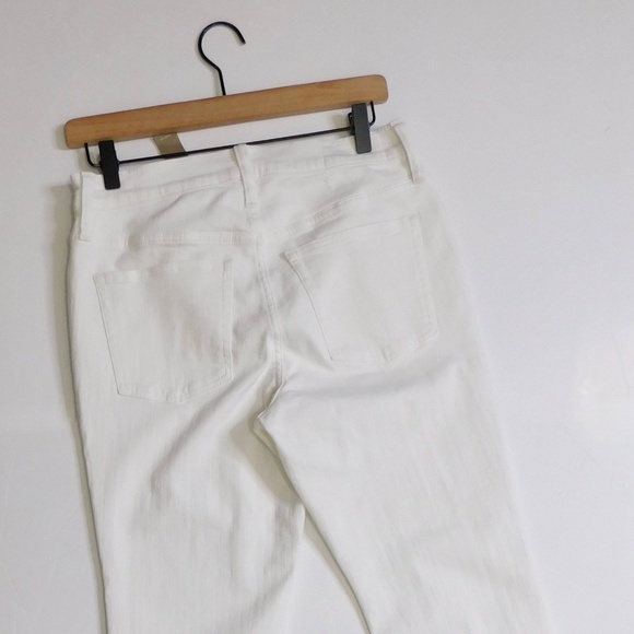 NWT!! J. CREW Mid Rise Kickout Jeans Denim White Stretch Solid Cropped Size 29P - Picture 9 of 16
